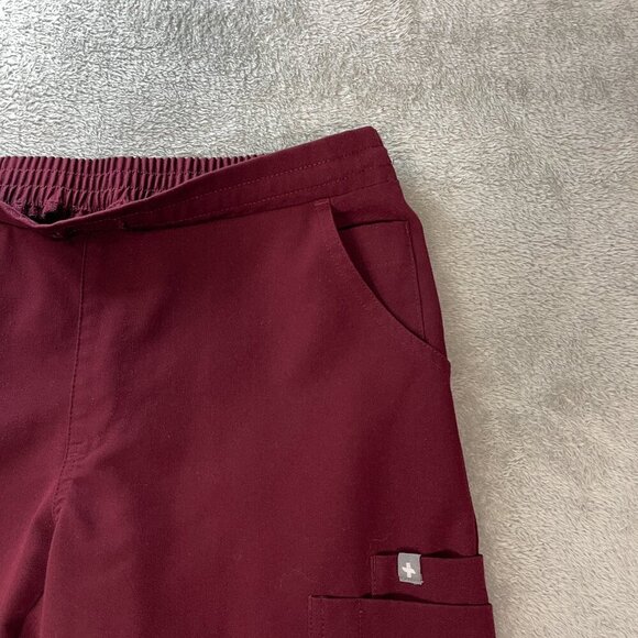 FIGS Women's Scrub Pants XS‎ Comfort Waistband Workwear Burgundy Nurse Hospital - Picture 2 of 16